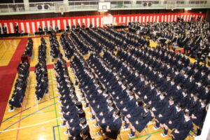 高等学校第56回卒業証書授与式